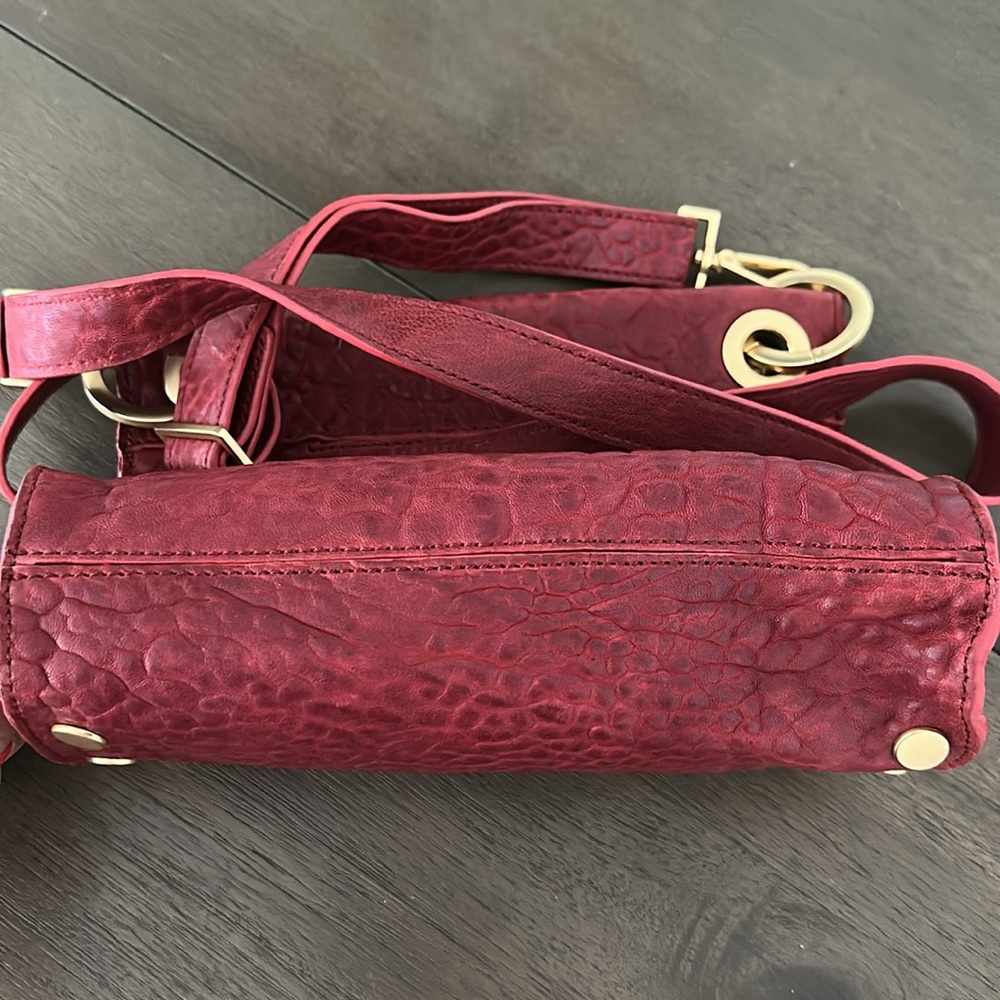 Hammitt Red and Gold Crossbody Bag with Textured Leather - Picture 3 of 4